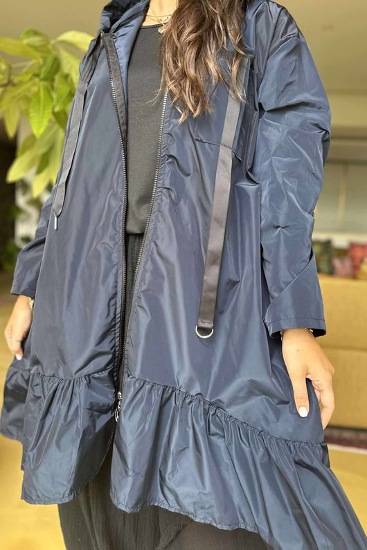 Stroll Frill Mac Navy
